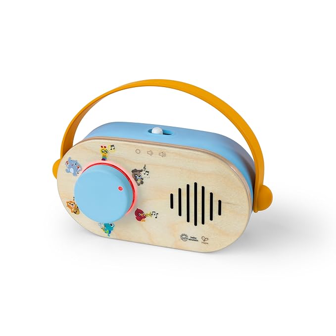 Baby Einstein + Hape Discovery Radio Toy Radio with Music & Lights, Ages 6 Months+