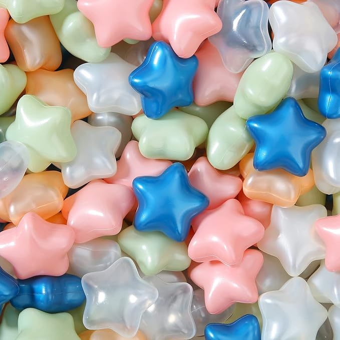 STARBOLO Ball Pit Balls for Toddlers Pack of 100 200 500 - BPA&Phthalate Free Non-Toxic Crush Proof Soft Plastic Balls for 1-5Years Old Toddlers Girl Kids Birthday Pool Playpen Tent Party