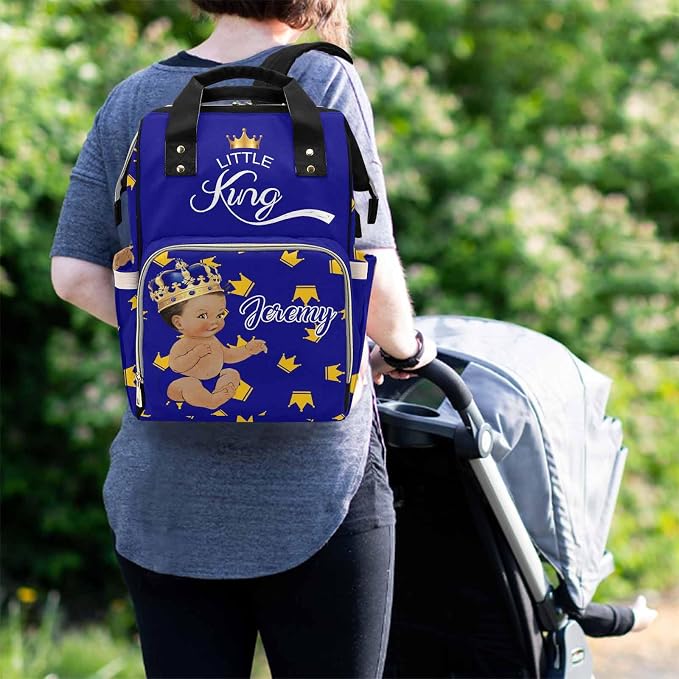 D-Story Personalized Diaper Bag Fashion Customized Backpacks Diaper Bag Customized With Name Adjustable Shoulder Straps