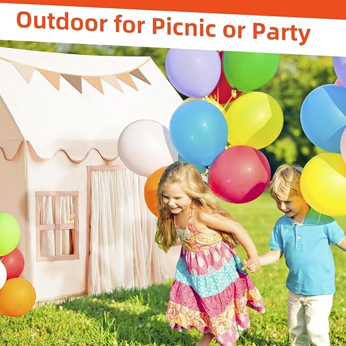 RongFa Playhouse Play Tent for Kids-Portable with Padded Mat, Star Lights, Carry Bag, Play Tent Indoor & Outdoor, Washable Kids Play House for Toddler