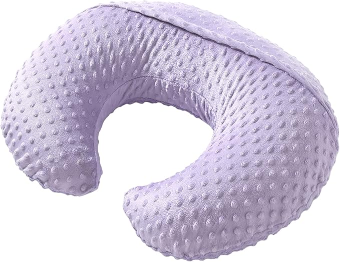 Nursing Pillow and Positioner with Cover for Breastfeeding and Bottle Feeding, Propping Baby, Tummy Time, Baby Sitting Support, Awake-Time Support (Orchid, 22" x 17.7" x 5.9")