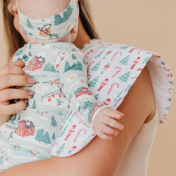 Copper Pearl Nicholas Burp Cloth Set