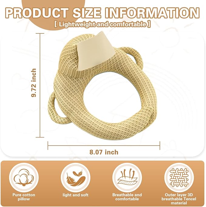 2 Pack Nursing Pillow for Bottle Feeding, Soft and Cozy Support for Mom Feeding Comfort (Beige)