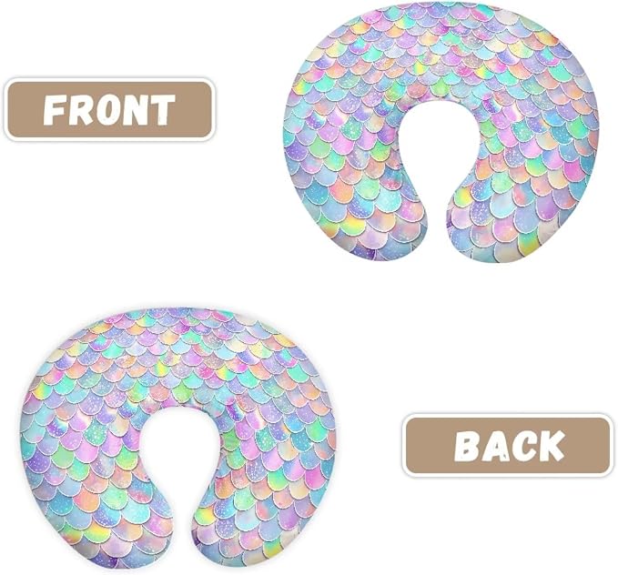 Mermaid Nursing Pillow Cover, Breastfeeding Pillows Covers, Snug Fits Nursing Pillow Slipcovers for Boys Girls, Soft and Comfy