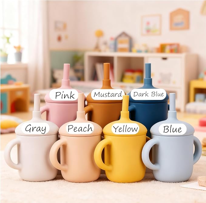 Personalized Silicone Straw Cup Baby Three Stage Training Cup Suitable for Infants Toddlers and Children Baptism Gift Easter Gift