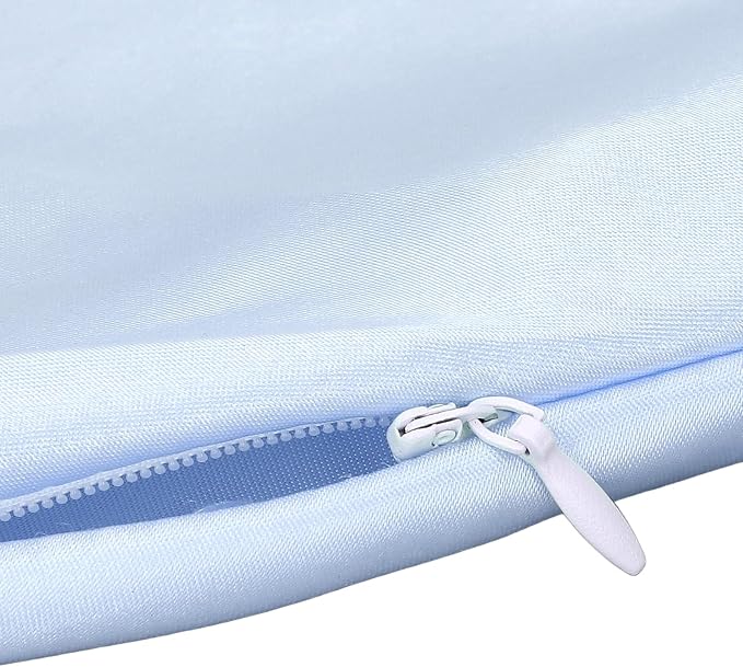 Satin Nursing Pillow Cover,Soft Washable Breathable,Protect for Baby Hair and Skin, Breastfeeding Pillow Slipcover for Feeding (Blue)