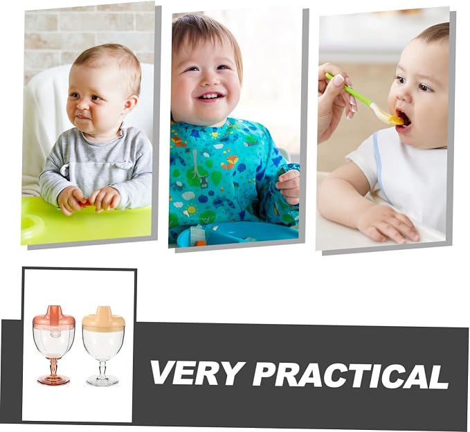 BESPORTBLE 2pcs Boy Girl Cups Straw Cup Boy Girl Open Drinking for Water Bottles Milk Water Training for Plastic