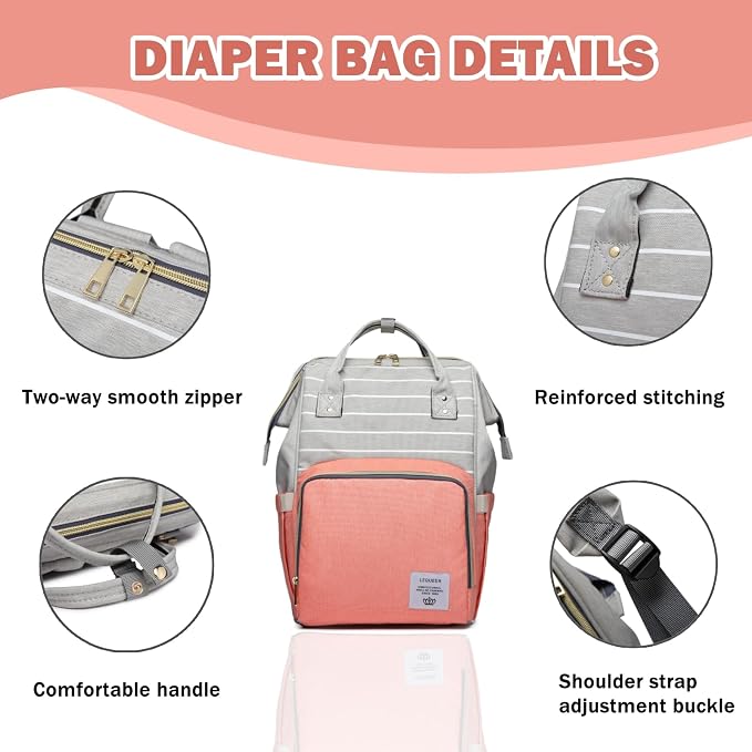 Diaper Bag Backpack Waterproof Multi-Function Diaper Bag for Baby Care Travel Essentials Baby Bag for Mom Large Capacity Yellow