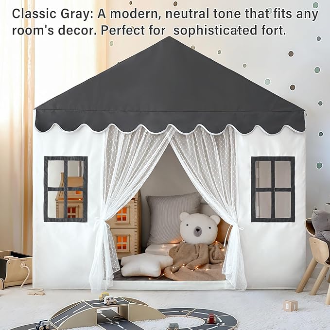 Kids Play Tent with Padded Mat, Kids Tent Playhous Tent, Play Tent for Kids Ages 4-8, Toddlers, Boys Play Tent Play House for Children Tents Toy Birthday Gift