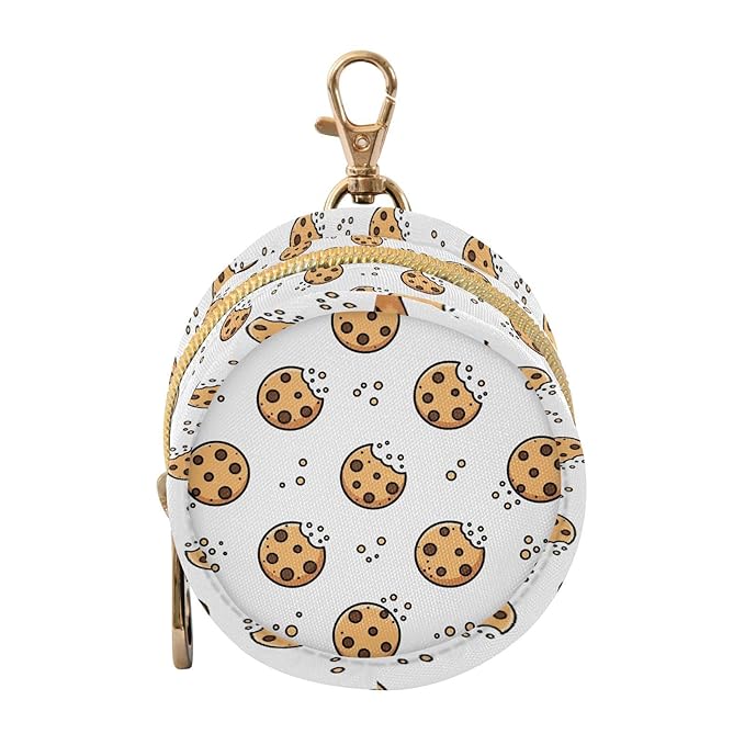 White Brownie Pacifier Holder Case Newborn Pacifier Storage Pouch for Boys Girls Easy Attach to Diaper Bag Portable Baby Essentials Container