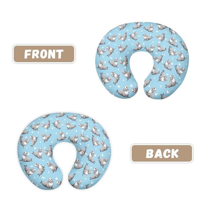 Forchrinse Otter Pillow Cover for Breastfeeding,Baby Nursing Pillow Slipcover Soft Newborn Infant Feeding Cushion Cover for Mom