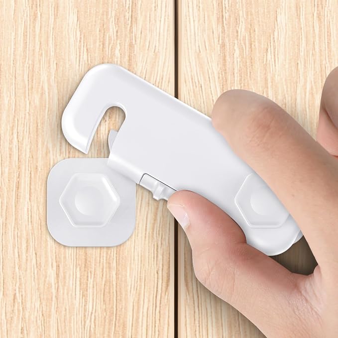 6 Pack Fridge Locks for Kids, Cabinet Locks Baby Proofing, Child Proof Refrigerator Lock, Door Locks for Kids Safety, Baby Locks for Cabinets and Drawers, Doors, Fridges, Freezers, Closets, Ovens