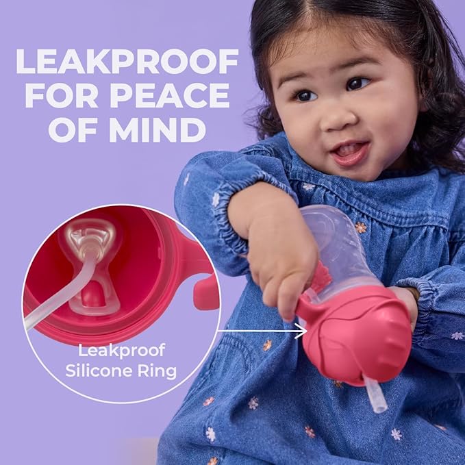 Lansinoh b.box Weighted Straw Sippy Cup for Babies 6 Months+ | Leak?‘Proof, BPA?‘Free, 8 oz Toddler Cup | Drink From Any Angle | Easy Grip, Dishwasher Safe | Cobalt