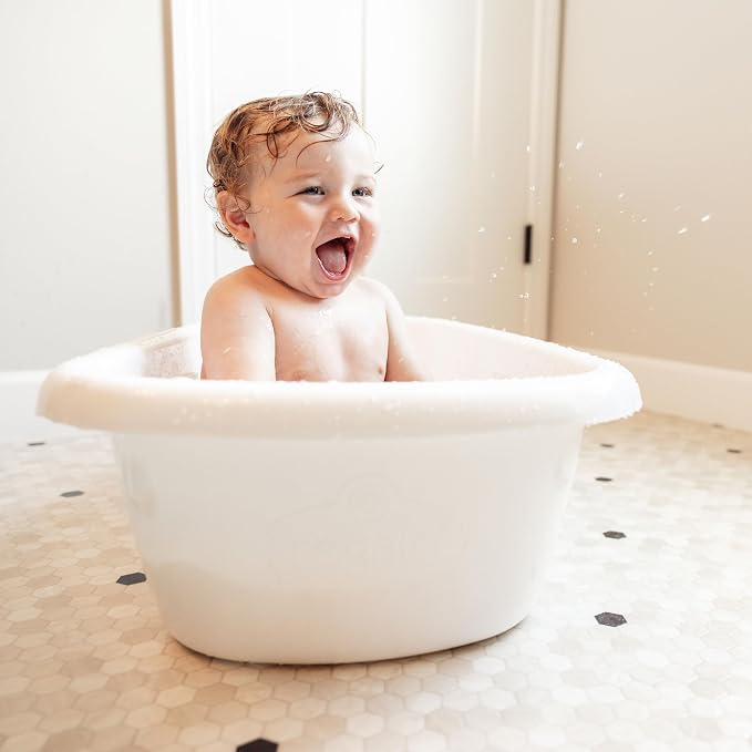 Regalo Baby Basics 3-in-1 Grow with Me Baby Bathtub with Foam Padded Air Mesh Sling, Adjustable Infant Bath Tub for Newborn to Toddler, Baby Bath Seat Support, Easy Clean with Drying Hook