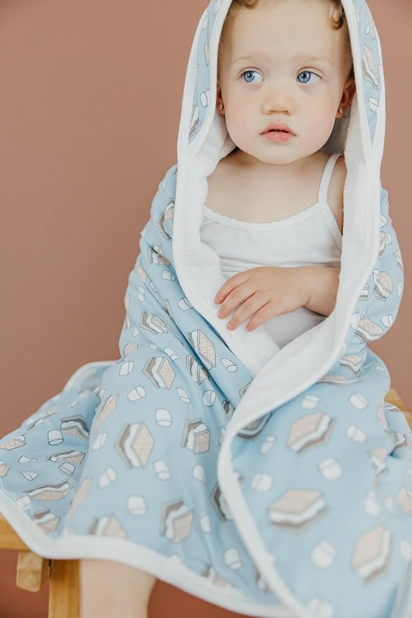 Copper Pearl Hooded Bath Towels Premium Knit/Terry Cloth Baby Towels with Hood, Pockets, and Cool Designs - Great to Gift and Make Bath Time Fun - Baby Bath Towel, S'Mores