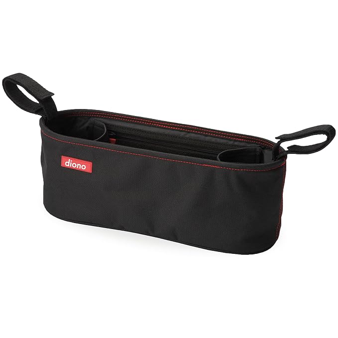 Diono Buggy Buddy Universal Stroller Organizer with Cup Holders, Secure Attachment, Zippered Pockets, Safe & Secure, Black (Pack of 3)