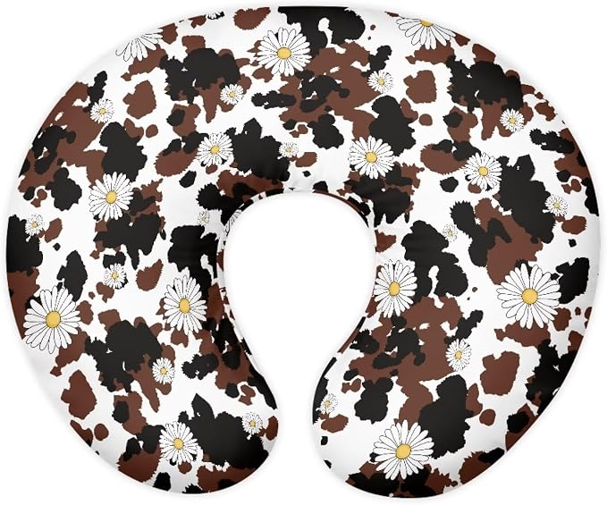 Cow Bottlefeeding Pillow Detachable Newborn Original Breastfeeding Slipcover Case Breathable Head Support Protector Cushion Essential with Hidden Zipper Propping Baby