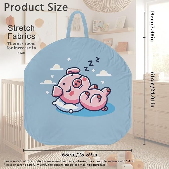 Sleeping Piggy Nursing Pillow Cover Neutral Breastfeeding Pillow Cover Fits 26in*24in Nursing Pillow for Baby Boy Girl Neutral Baby Nursing Pillow Cover Newborn Gift Choice for Mom