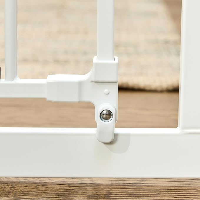Carlson 36" Extra Tall Walk Through Dog Gate for Doorways & Bottom of Stairs, Metal Pet Gate with Small Pet Door, Expands 29.5?�â€?6.5?? White