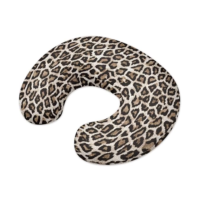 Leopard Nursing Pillow Cover Fits The Original Support Pillow for Breastfeeding and Bottle Feeding Leopard Breastfeeding Pillow Slipcover for Baby Boys & Girls