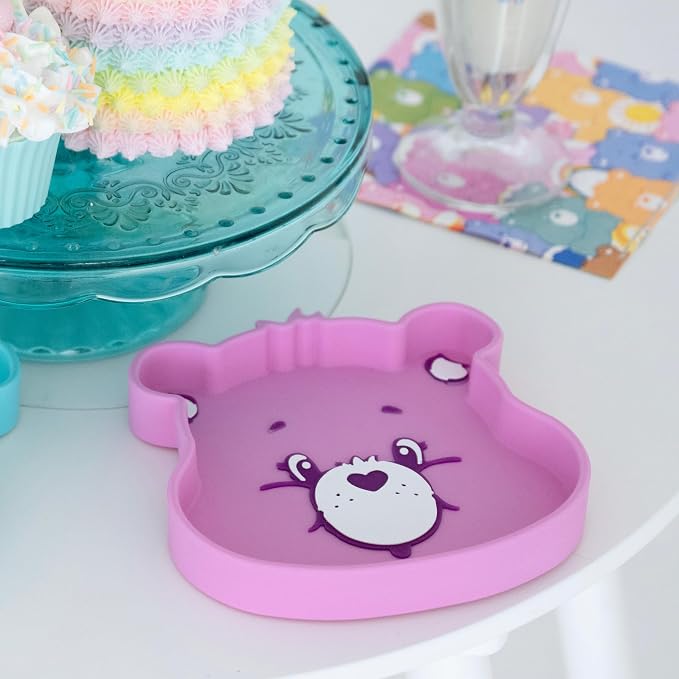 Care Bears Best Friend Bear Silicone Suction Plate BPA-Free Food-Grade Silicone Baby Plate | Strong Suction for Babies & Toddlers | Dishwasher Safe | Baby-Led Weaning