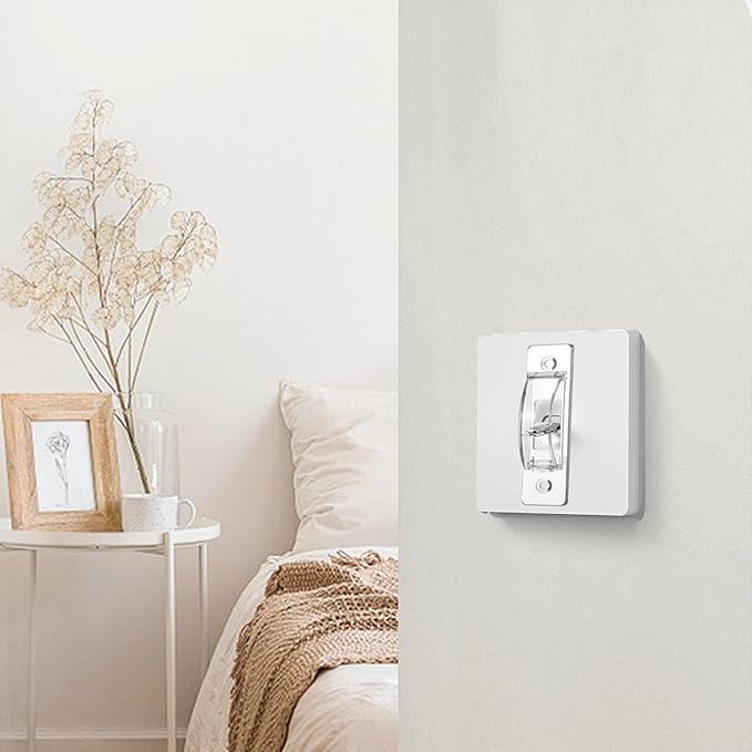 4 Pcs Light Switch Guard Cover Baby Proof Wall Switch Cover Guard Light Switches Blocker for Toggle Lights Switches Protects Your Lights Circuits from Being Accidentally Turned On or Off