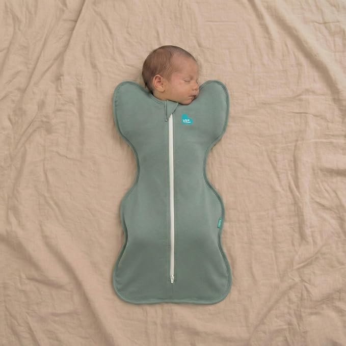 Love to Dream Swaddle UP, Baby Sleep Sack Self-Soothing Swaddles for Newborns, Improves Sleep Secure Fit Helps Calm Startle Reflex, Newborn Essentials for Baby, 1.0 TOG Small 4.4 lbs Tiny, Deep Olive