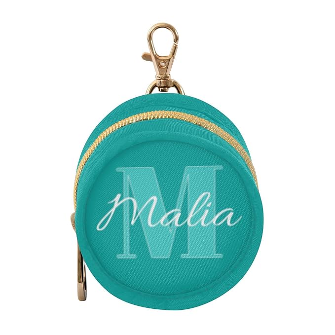 Custom Teal Pacifier Holder Case for Diaper Bag Personalized Portable Travel Pacifier Storage Case with Clip Newborn Baby Pouch for Baby Boys Girls Purse Outdoor