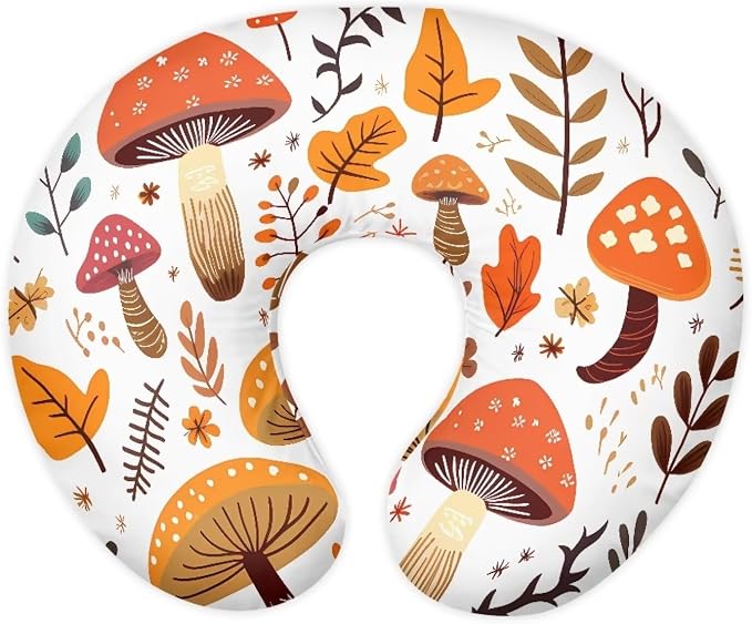 Pillow Covers Soft and Adorable Nursing Cover for Breastfeeding Pillows Pillow Slipcover for Baby Girls Boys Newborn Nursing Pillows for Breastfeeding Sewant Mushrooms