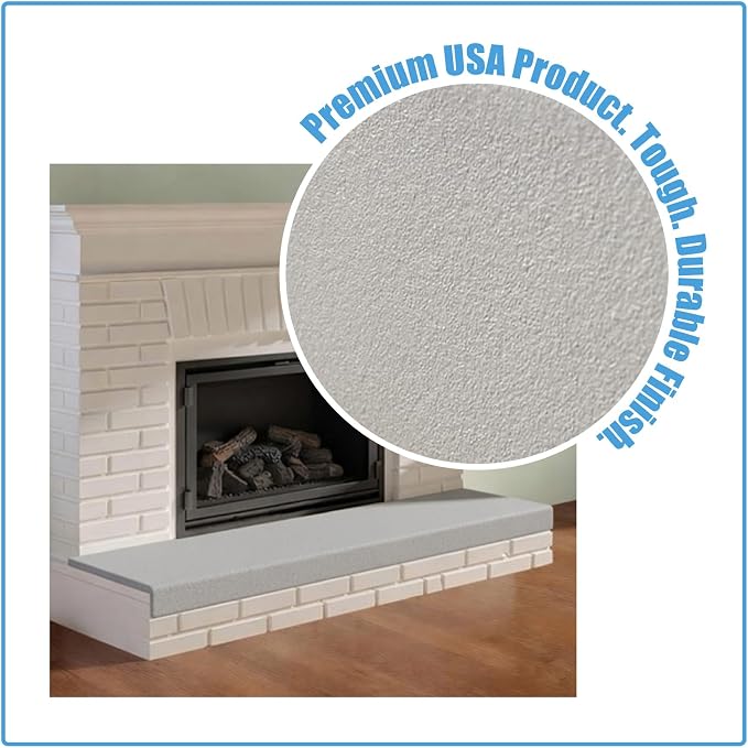 Kidkusion Soft Seat Edge Cushion | Made in USA | 120" | Taupe | Fireplace Safety Cushion | Hearth Pad