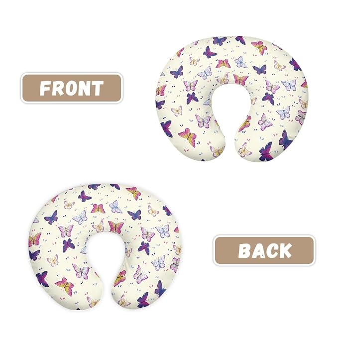 Butterfly Nursing Pillow Cover Slipcover, Breastfeeding Newborn Infant Feeding Cushion Cover Pillow Slipcovers for Breastfeeding Moms