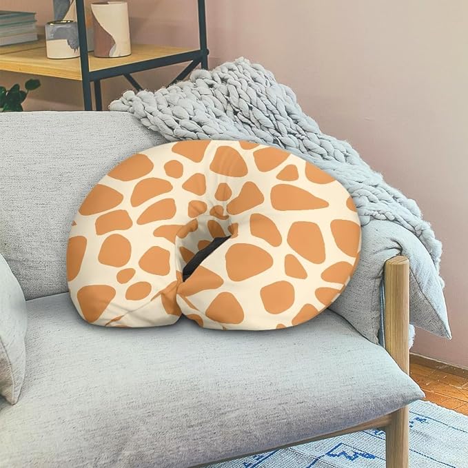 Giraffe Nursing Pillow Cover Slipcover, Breastfeeding Newborn Infant Feeding Cushion Cover Pillow Slipcovers for Breastfeeding Moms