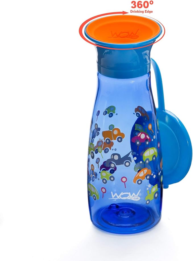 WOW CUP MINI 360 Sippy Cup, Blue, 12 oz / 350 ml