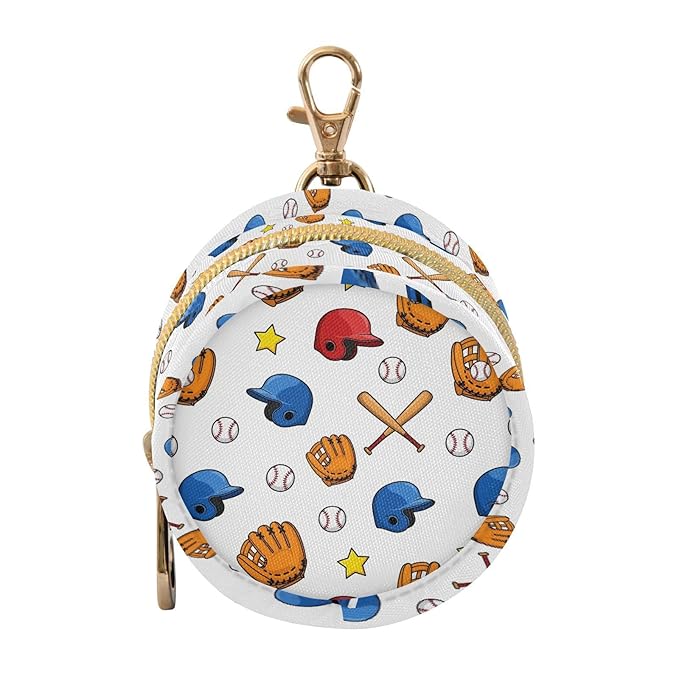 Baseball Stars Print Pacifier Holder Case for Diaper Bag Portable Travel Pacifier Storage Case with Clip Newborn Baby Pouch for Outdoor Purse Baby Boys Girls