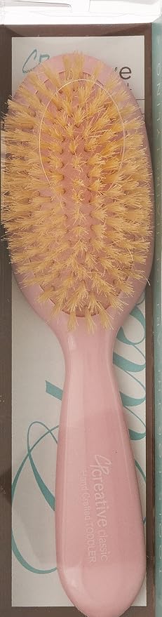 Creative Hair Tools Classic Baby/Toddler Gentle Boar Bristle Hair Brush, Pink