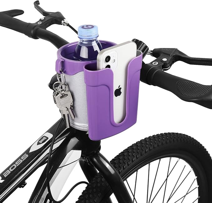 Accmor Stroller Cup Holder with Phone Keys Holder, 3-in-1 Universal Cup Holder, Drinks Bottle Holder for Stroller, Bike, Wheelchair, Walker, Scooter