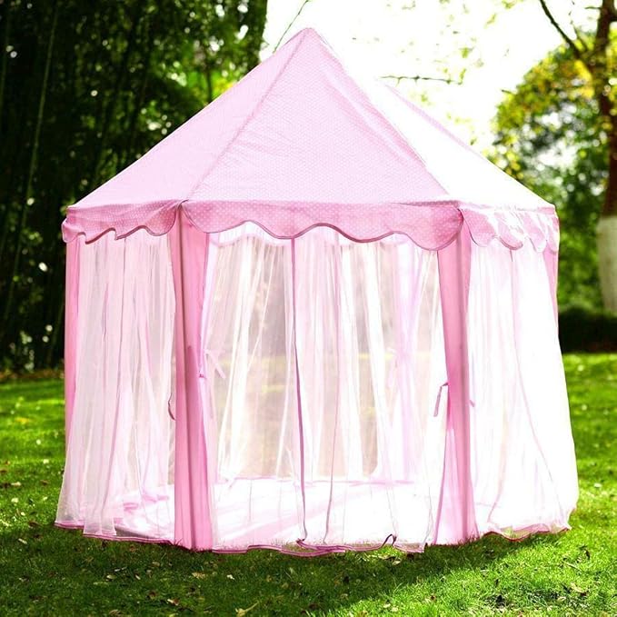 POCO DIVO Princess Castle Girls Play House Indoor Pink Toy Tents Kids Outdoor Playhouse