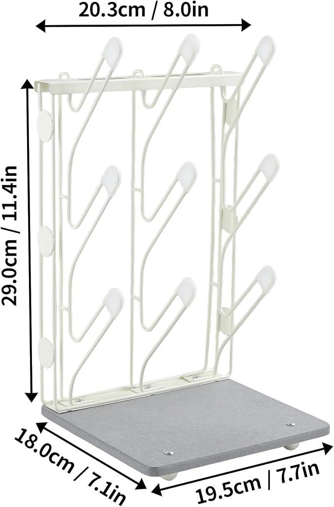 Taozun Vertical Baby Bottle Drying Rack, Space-Saving Countertop Organizer for Baby Bottles, Nipples & Sippy Cups