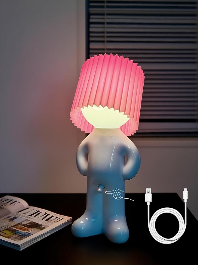 OMG that D*ck Switch Rechargeable Night Light, Upgraded Wireless LED Lamp with 2 Brightness Modes, White Elephant Gifts for Adults Novelty Gag Gift Birthday Gifts for Men Women (Pink)