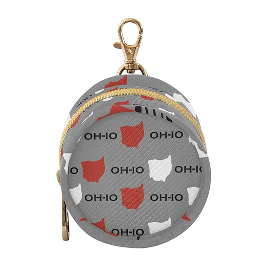 Oh-io State Polyester Pacifier Holder Case Portable Container Accommodate Baby Binky Cover Pouch Pacifiers Storage Case with Circular Buckle