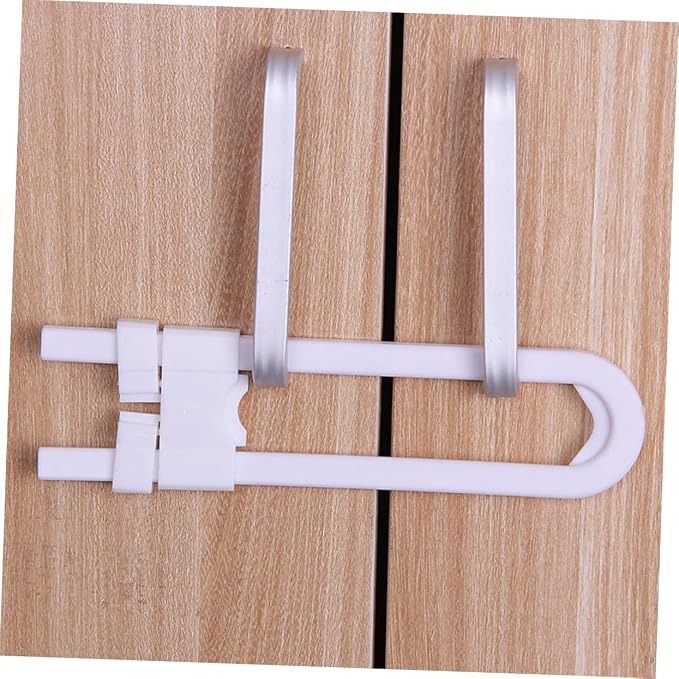 Kisangel U-Shaped Baby Safety Cabinet Lock 4 Pack Childproof Sliding Door Lock for Kitchen and Closet Sturdy and Easy to Install for Child Safety