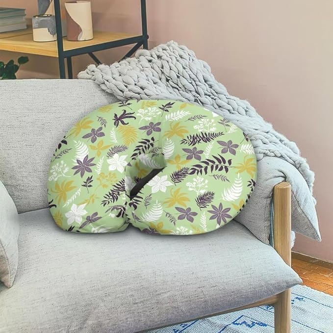 Foliage Baby Nursing Pillow Cover Stretchy Breathable Breastfeeding Pillow Cover Lightweight Neutral Nursing Pillow Case (22"x18"x6")