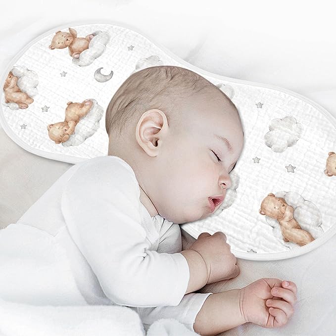 vvfelixl Burp Cloths Bears Clouds for Baby Boy Girls Neutral Burp Rags Absorbent & Soft 22 * 11IN