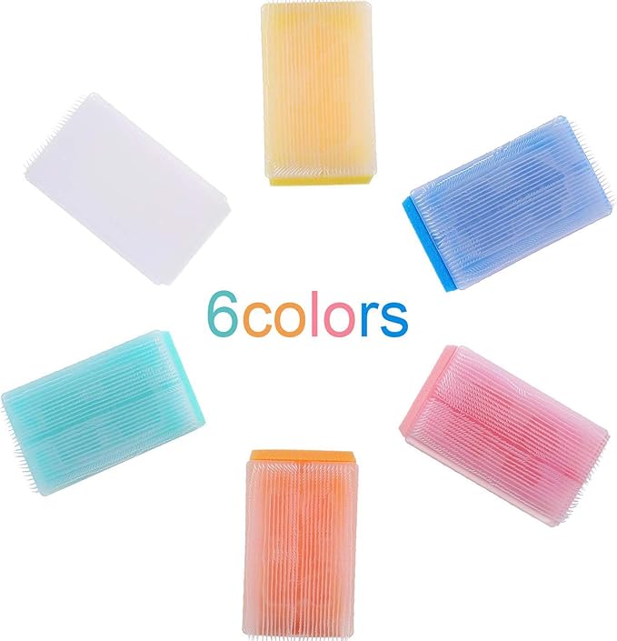 ARGOMAX Baby Bath Sponge (6 Pieces) Soft Foam Washing Device with Cradle Caps Brushes Body, Hair and Head Skin for Cleaning The Gentle Baby Sensory Bath Sponge Brush