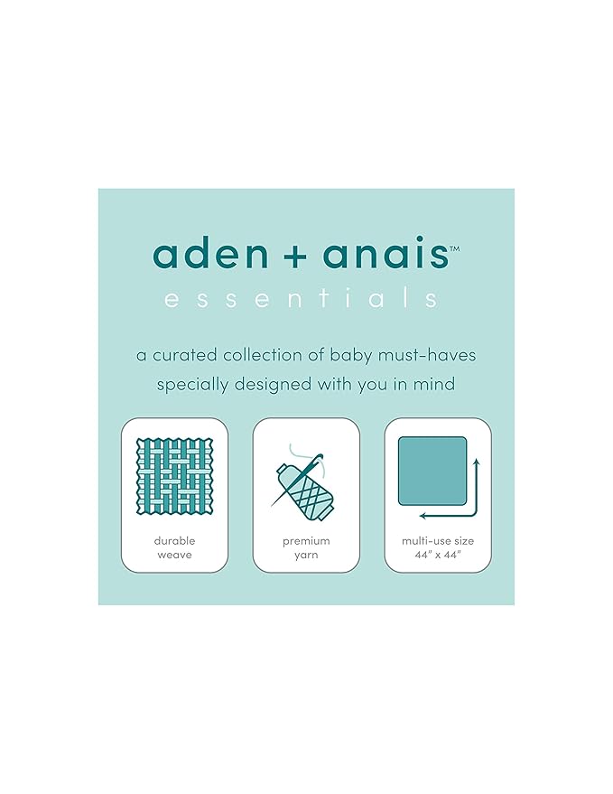 aden + anais Essentials Swaddle Blanket, Boutique Muslin Blankets for Girls & Boys, Baby Receiving Swaddles, Ideal Newborn & Infant Swaddling Set, Perfect Shower Gifts, 4 Pack, Space Explorers