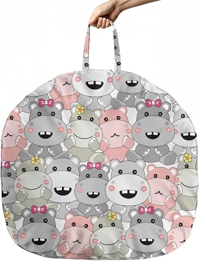 Cute Hippo Nursing Pillow Cover Neutral Breastfeeding Pillow Cover Fits 26in*24in Nursing Pillow for Baby Boy Girl Neutral Baby Nursing Pillow Cover Newborn Gift Choice for Mom
