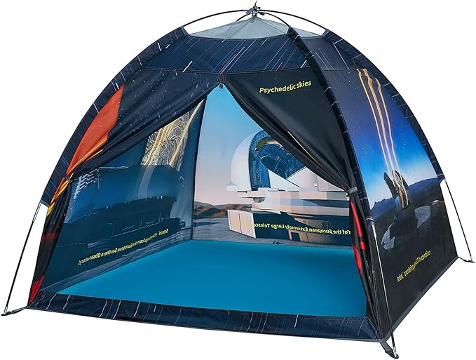 Magnetic Kids Play Tent - 61'x61'x45' Imaginative Popup Dome Playhouse for Kids Indoor/Outdoor Fun - Observatory Space Theme