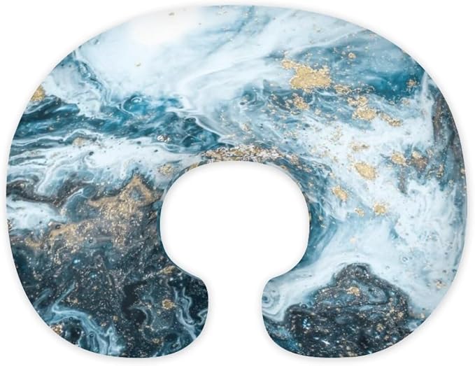 Marble Nursing Pillow Detachable Newborn Original Breastfeeding Slipcover Case and Positioner Removable Head Support Protector Cushion Essential with Hidden Zipper Easy to Use