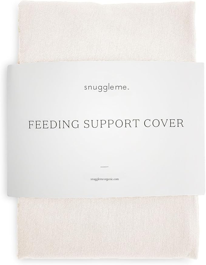 Snuggle Me Organic Feeding Support Pillow Cover, Machine Washable 100% Organic Cotton, Soft Nursing Cover for Breastfeeding, Pillow Slipcover for Baby Girls Boys Newborn - Natural