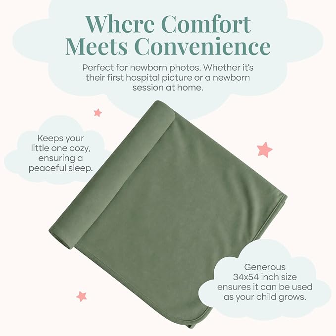 Caden Lane Baby Swaddle & Receiving Blanket, Soft, Breathable & Temperature-Regulating Bamboo Viscose Fabric for Swaddling Newborns, Gender Neutral Infant Blanket for Boys & Girls